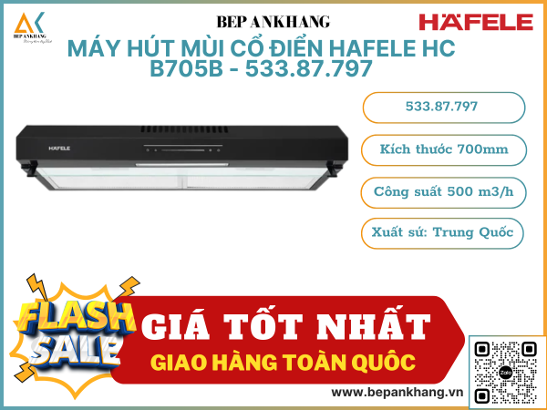 Máy hút mùi cổ điển Hafele HC B705B - 533.87.797